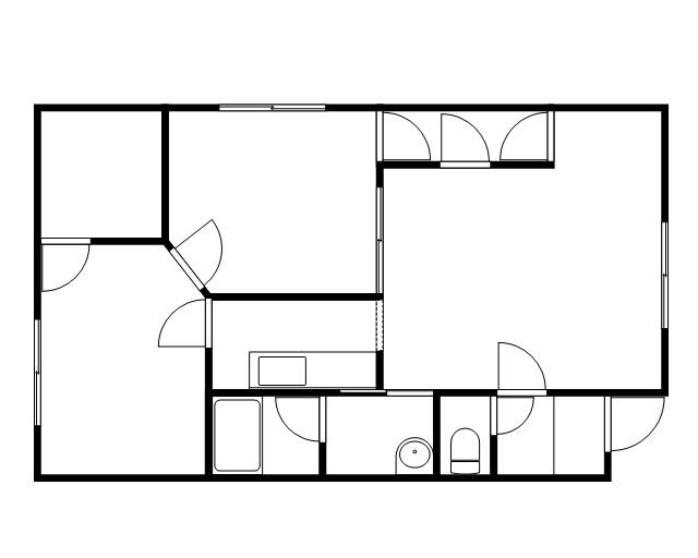 パレスマーサー(2LDK/2階)の間取り写真