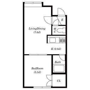 ハイツサザンクロス(1LDK/3階)の間取り写真