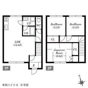西の里北戸建　Ｂ(3LDK)の間取り写真