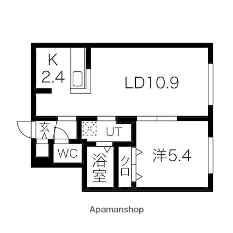 LIEN KITAHIROSHIMA Ⅱ(1LDK/2階)の間取り写真