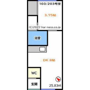 エポック福住(1LDK/1階)の間取り写真