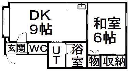 パークサイド南郷(1LDK/2階)の間取り写真