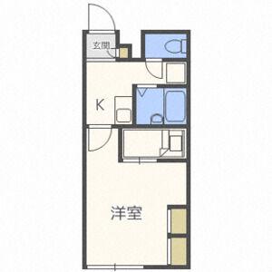 サンスプリング(1K/2階)の間取り写真