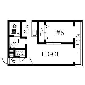 クレスト20(1LDK/3階)の間取り写真