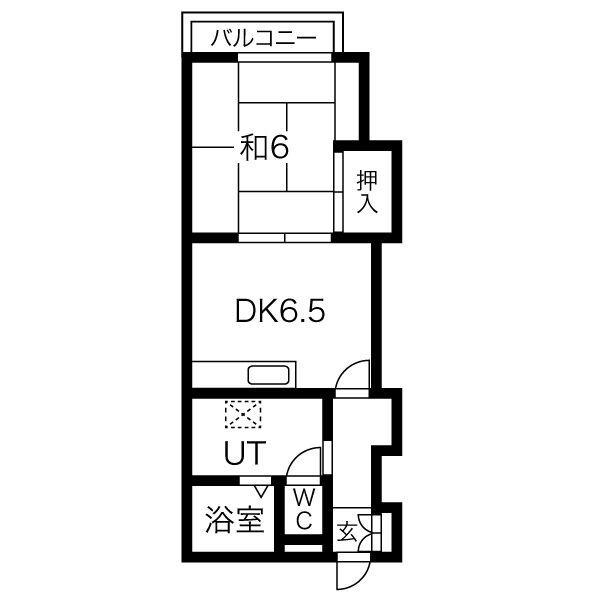 京王もなみマンション(1DK/1階)の間取り写真