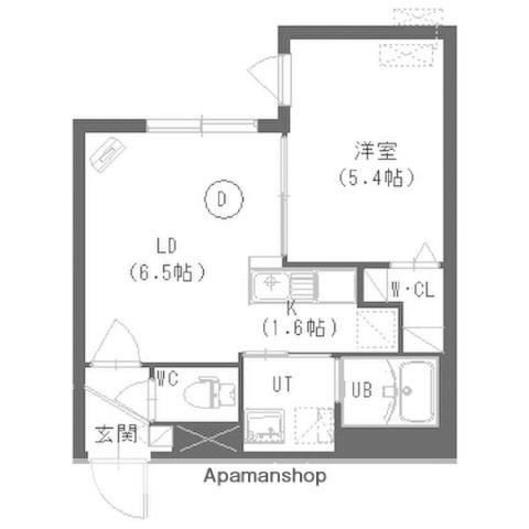 ORIGIN (1LDK/3階)の間取り写真