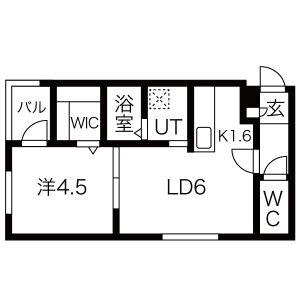 ラグジースペース栄通12(1LDK/3階)の間取り写真
