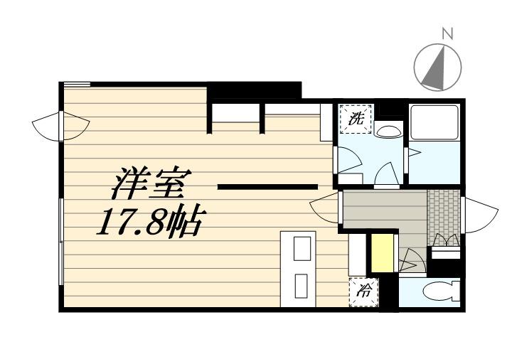 ピオネロ月寒(1K/3階)の間取り写真