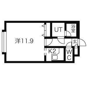 サンライズ文京台(1K/5階)の間取り写真