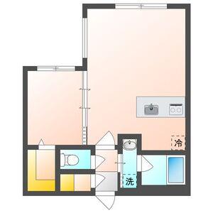 カレラ学園前(1LDK/4階)の間取り写真