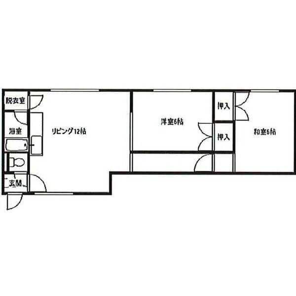 ハイムプロティア(2LDK/1階)の間取り写真