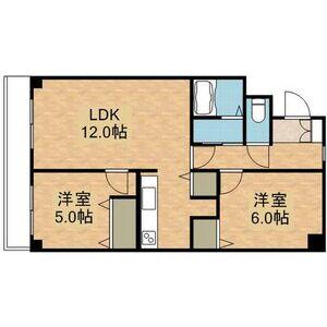 ジオン真栄(2LDK/3階)の間取り写真
