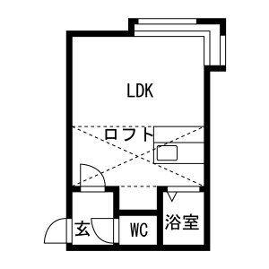 TS札幌(1K/2階)の間取り写真