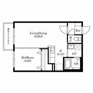 SOLAIE EST(1LDK/4階)の間取り写真