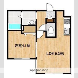 LIEN F・VILLAGE(1LDK/1階)の間取り写真