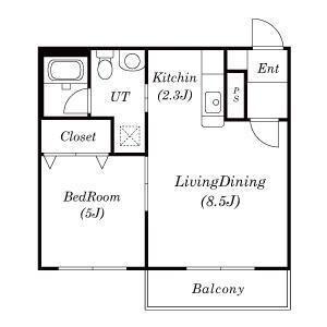 FLANCASA(1LDK/2階)の間取り写真