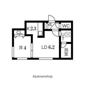 PRECIOUS MISONO(1LDK/3階)の間取り写真