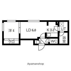 PRECIOUS MISONO(1LDK/4階)の間取り写真