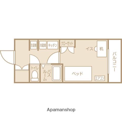 ドーミー札幌大谷地(1K/3階)の間取り写真