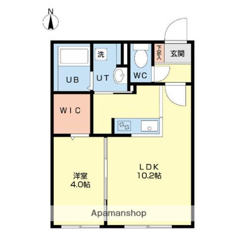 ガルボ北広島(1LDK/3階)の間取り写真