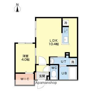 ガルボ北広島(1LDK/4階)の間取り写真