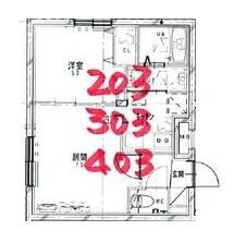 NOVEL北広島(1LDK/3階)の間取り写真