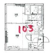 NOVEL北広島(1LDK/1階)の間取り写真