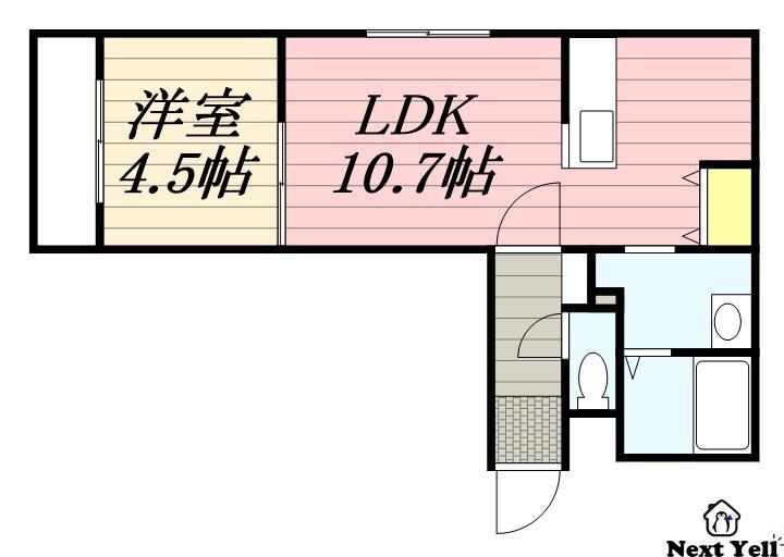 リヴェルテ栄通(1LDK/3階)の間取り写真