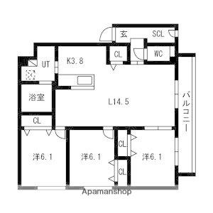 SATO BLDS白石本通(3LDK/3階)の間取り写真