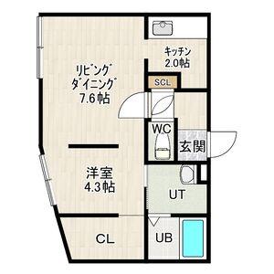 EFFORT NANGO(1LDK/4階)の間取り写真