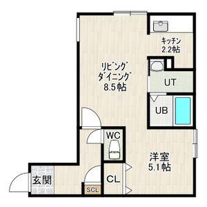 EFFORT NANGO(1LDK/2階)の間取り写真