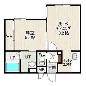 EFFORT NANGO(1LDK/3階)の間取り写真