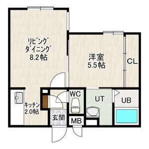 EFFORT NANGO(1LDK/4階)の間取り写真