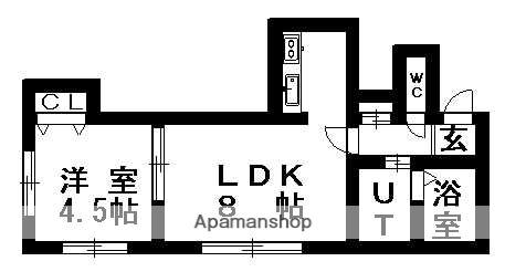 メゾンドJUN(1LDK/3階)の間取り写真