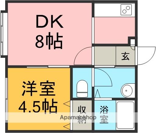 LEE SPACE 白石(1LDK/3階)の間取り写真