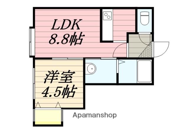 ルーエ南平岸(1LDK/3階)の間取り写真