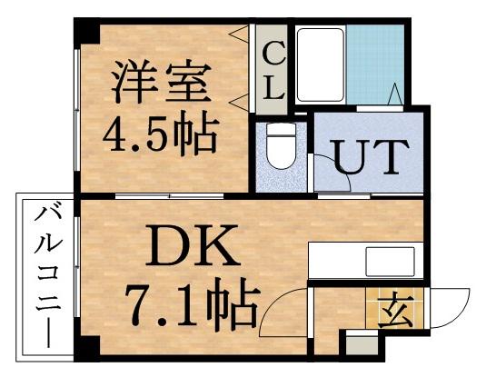 ALLURE MARUYAMA(1DK/6階)の間取り写真