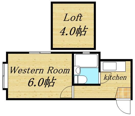 グローリーコート(1K/2階)の間取り写真