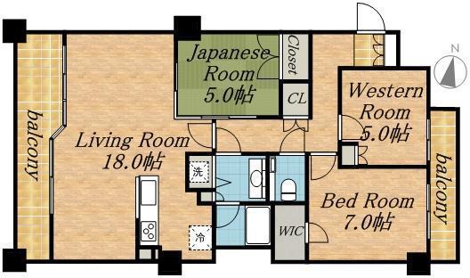 ザ・サッポロレジデンス(2LDK/19階)の間取り写真