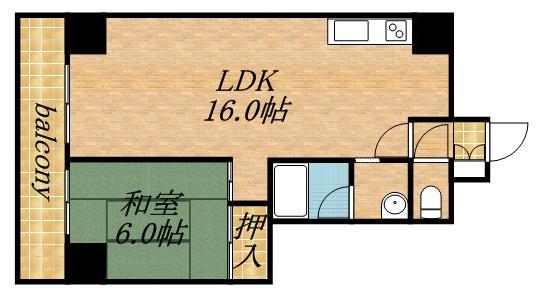 ラフォーレ山鼻(2LDK/1階)の間取り写真