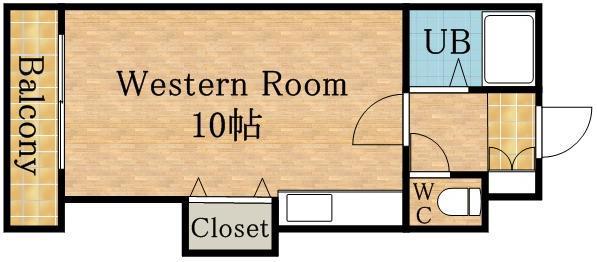ハイツフランセ円山(ワンルーム/5階)の間取り写真