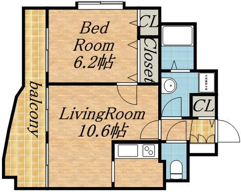 グランシード(1LDK/7階)の間取り写真