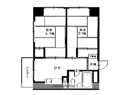 チサンマンション札幌第5(2DK/5階)の間取り写真