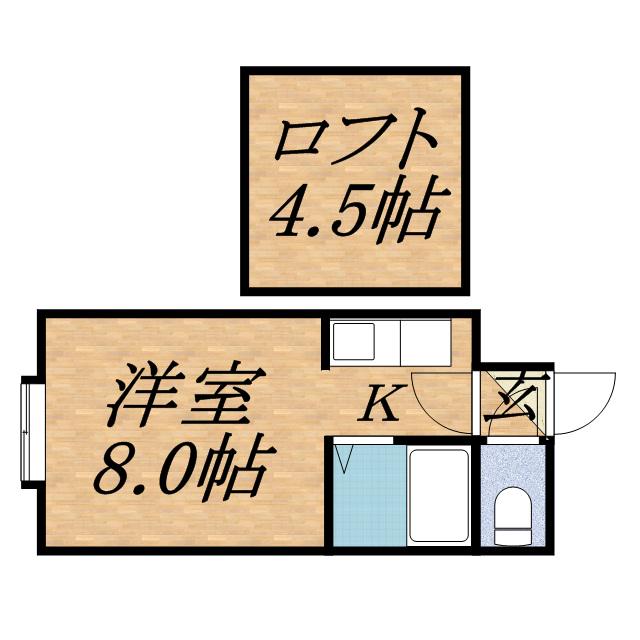ライフステージ旭が丘(ワンルーム/1階)の間取り写真