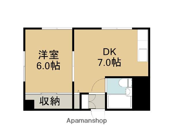 ドエル大通22(1DK/5階)の間取り写真