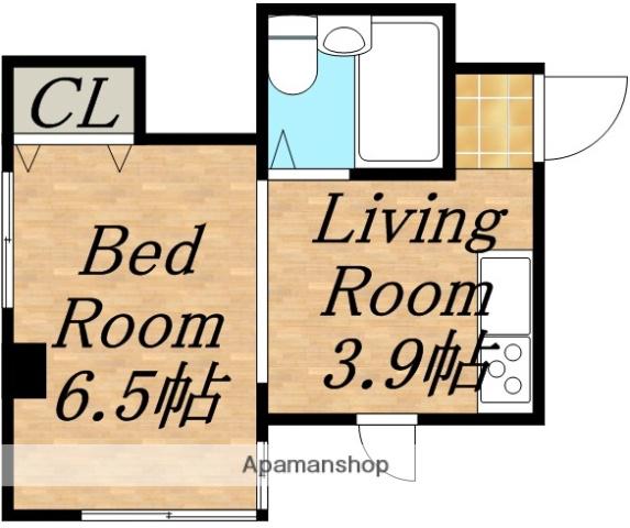 ソシエ山鼻(1DK/3階)の間取り写真