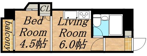 第27松井ビル(1DK/5階)の間取り写真