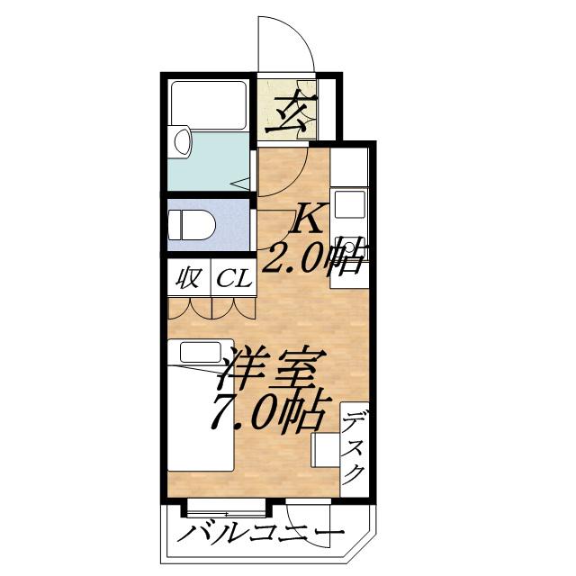 アン・セリジェ弐番館(1K/10階)の間取り写真