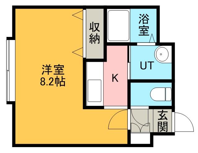 KS STAGE ASAHIMACHI(1K/2階)の間取り写真