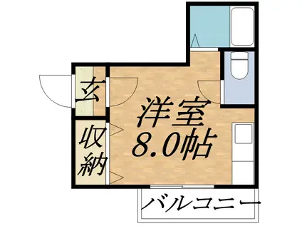 102松井ビル(ワンルーム/2階)の間取り写真
